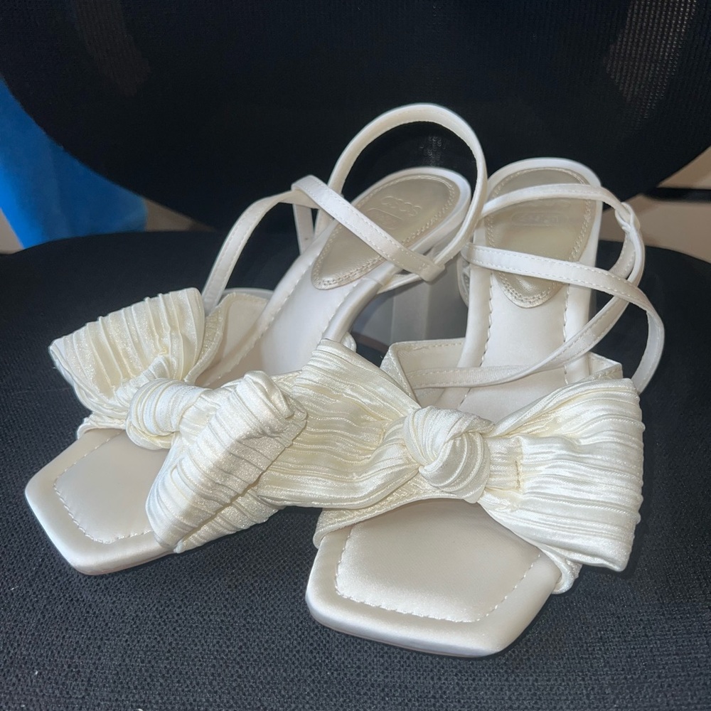 ASOS Cream Bow Heels